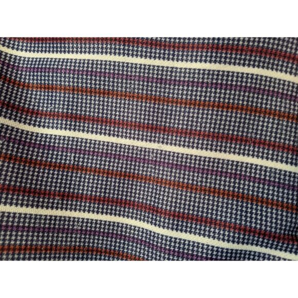 VINTAGE WOMEN'S BLUE STRIPED SHORT SLEEVE BUTTON-UP TOP - SIZE M - Picture 11 of 12